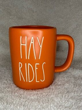 Rare Rae Dunn 2018 Fall Edition: Hay Rides - Orange & White Mug